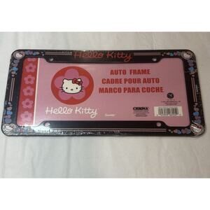 Hello Kitty Glitter License Plate Frame Stocking Stuffer. New Condition
